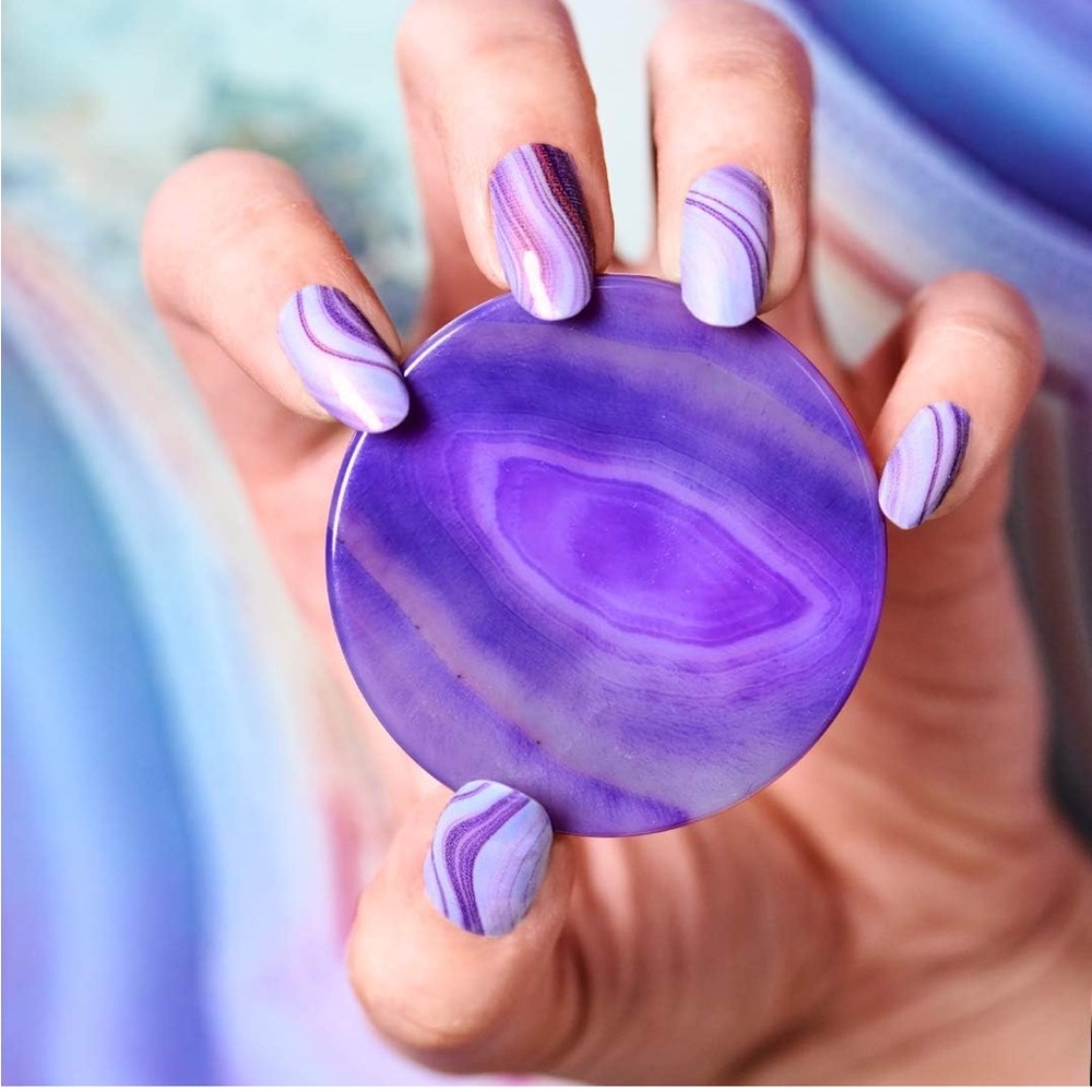 Color Street Nail Polish Strips Purple Ultraviolet Agate + Samples Brand New